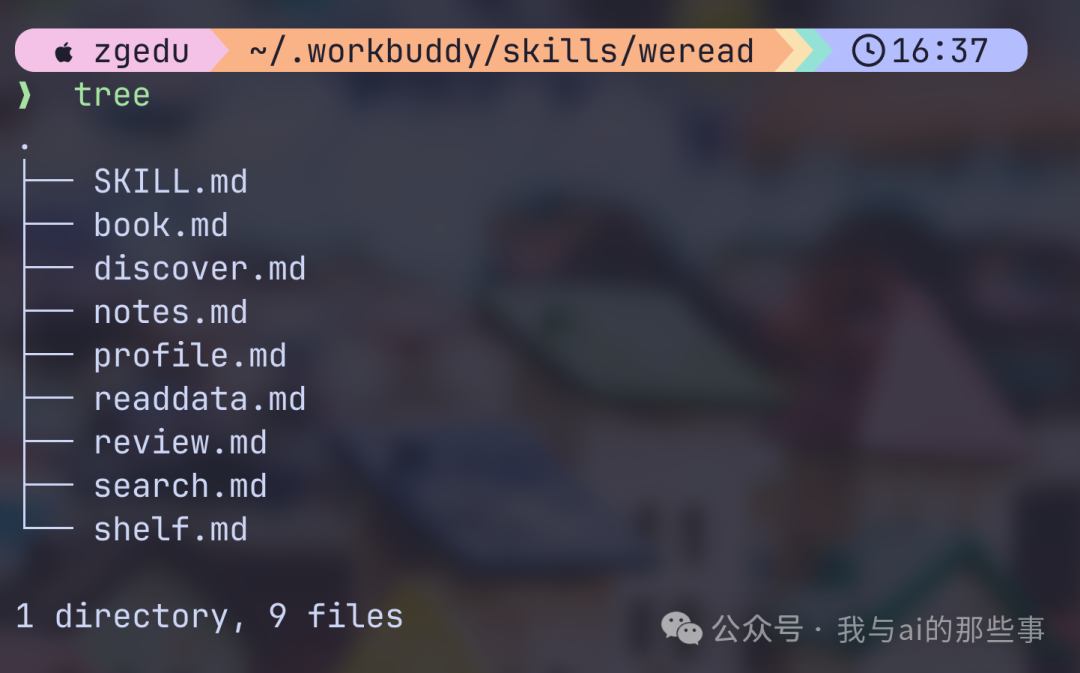 9 个 Markdown 文件清爽的 skills 目录结构