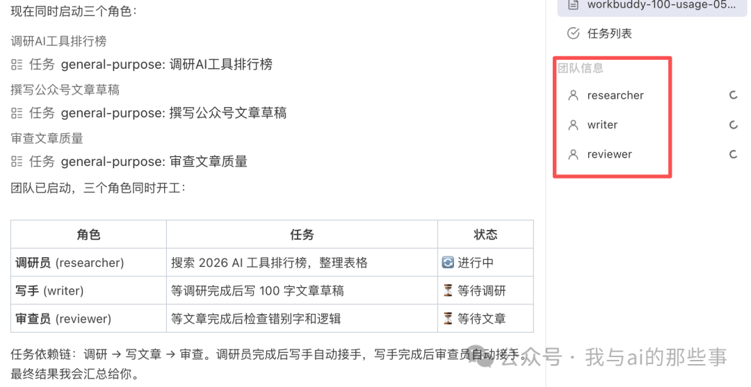 三个角色并行调度状态表