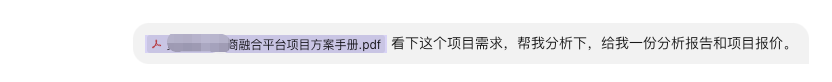 发送 PDF 让 AI 读完